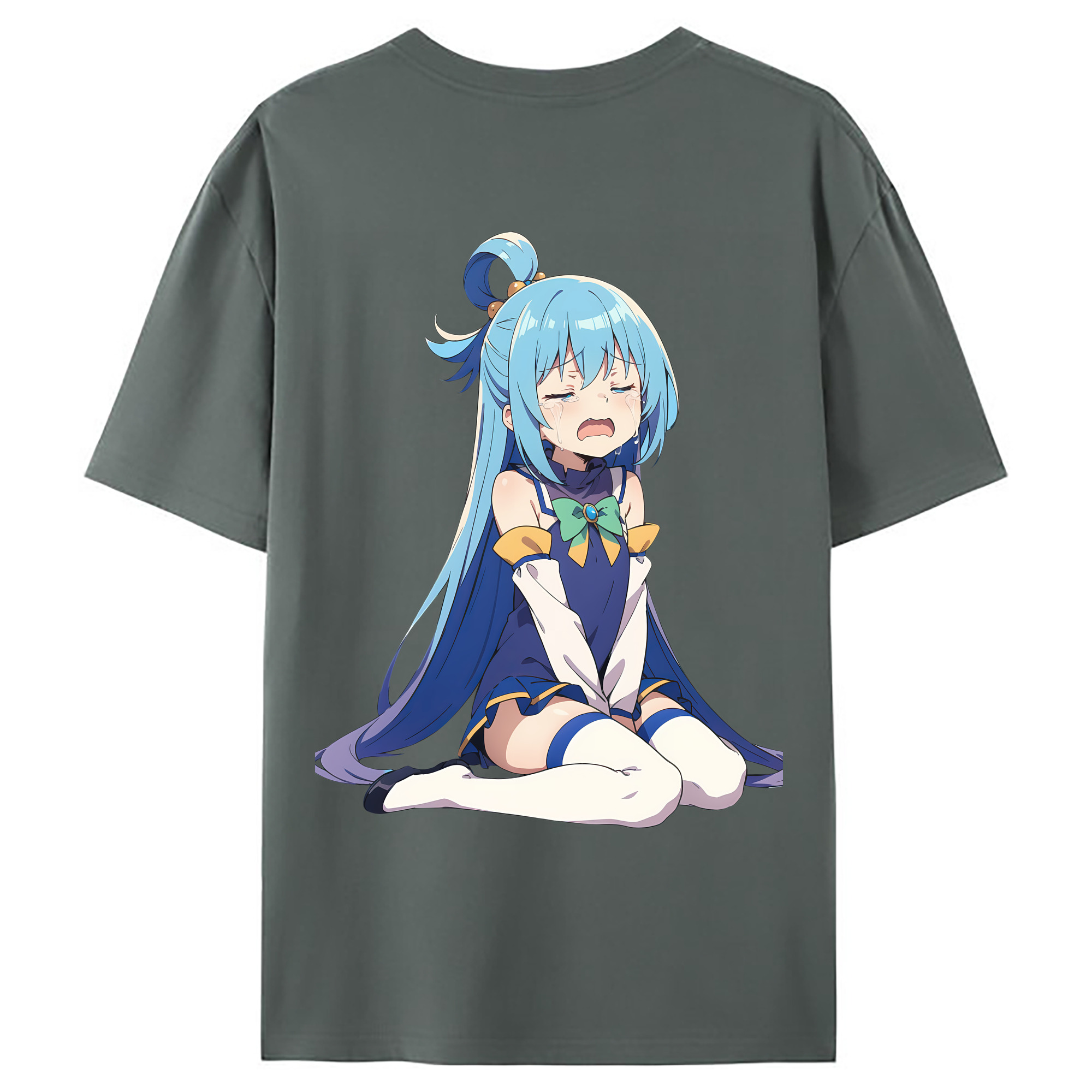 （画像用） 転スラ Regarding Reincarnated to Slime 綿100％ メンズ半袖Tシャツ（バックプリント） 通気性